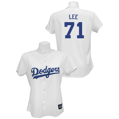 Zach Lee #71 mlb Jersey-L A Dodgers Women's Authentic Home White Baseball Jersey